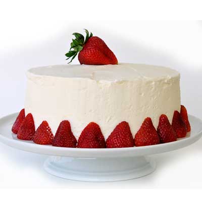 "Fresh Cream Strawberry  Cake - 1kg - Click here to View more details about this Product